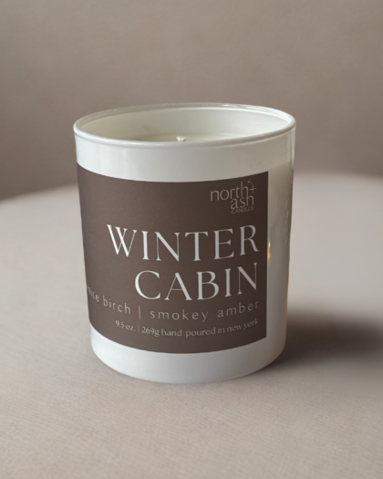 Winter Cabin | White Birch, Smokey Amber - 9.5oz & 16oz