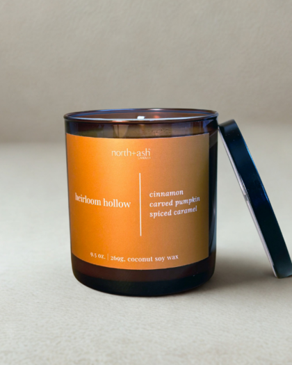 heirloom hollow coconut soy wax autumn halloween candle